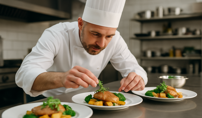 Garnituren in der Gastronomie – dekorative Beilagen und Kräuter für Gerichte