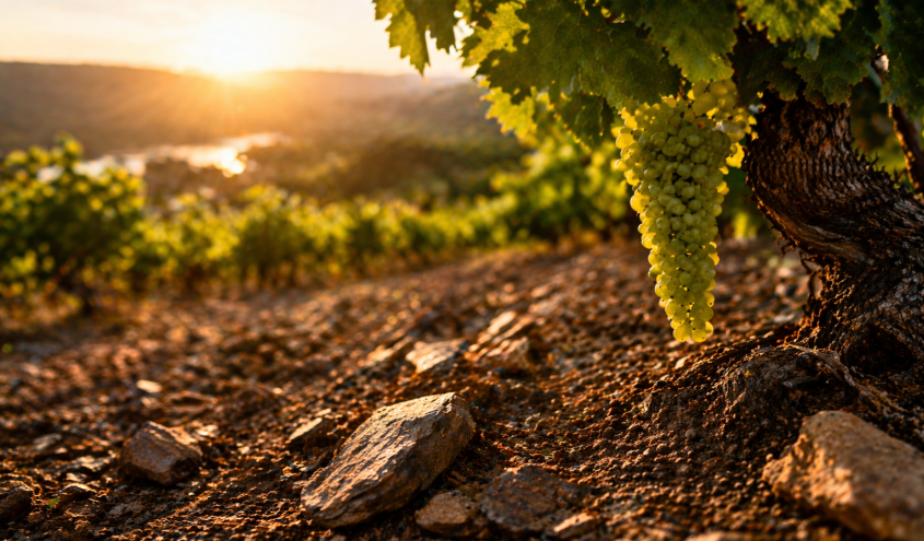 Weinglas mit rotem Wein wird bei einer Verkostung geprüft