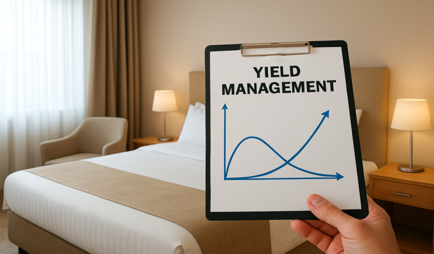 Laptop mit Diagrammen und Kalkulationen zur Preisanpassung im Yield Management