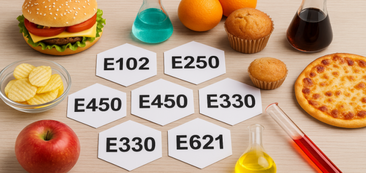 Koch prüft Zutaten und Zusatzstoffe bei der Zubereitung von Speisen in einer Profiküche