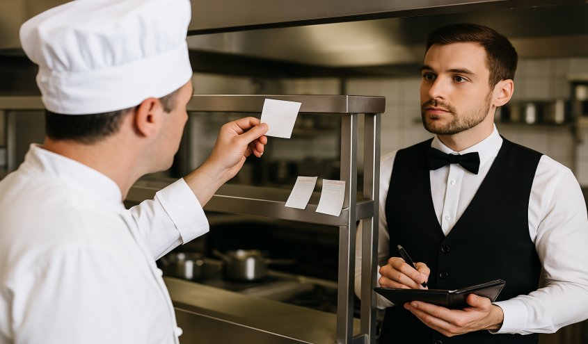 Annoncieren in der Gastronomie – Weitergabe von Bestellungen an Küche und Service